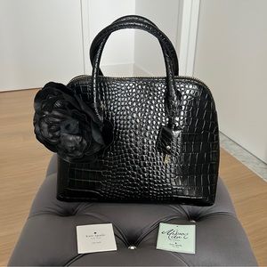 Kate Spade ♠️ Rare Madison Avenue croc floral bag